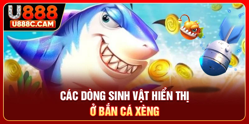 Các dòng sinh vật hiển thị ở bắn cá xèng